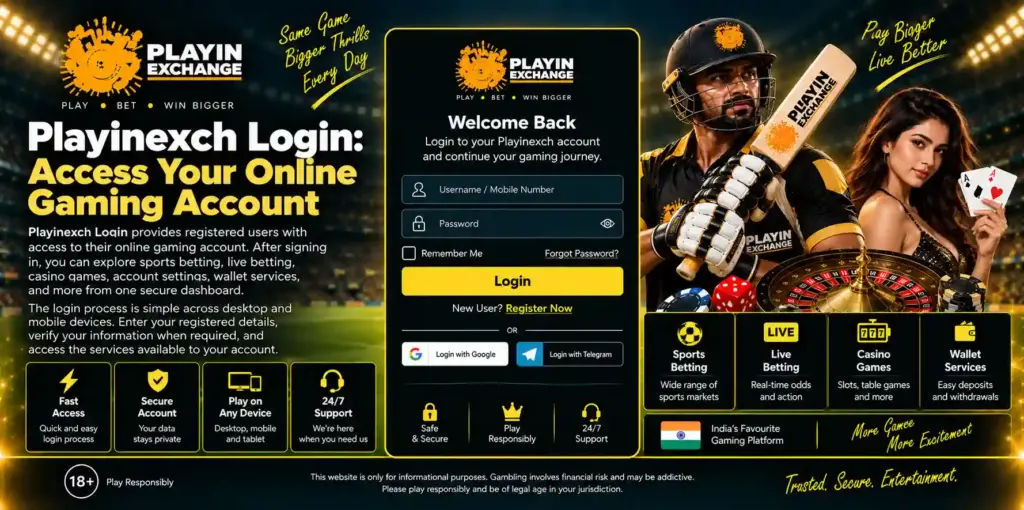 Playinexch Login Access Your Online Gaming Account