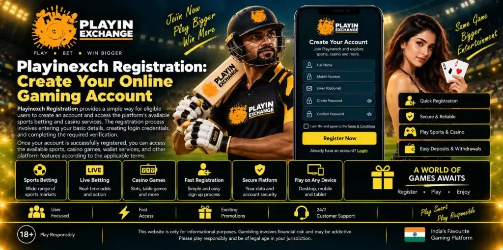 Playinexch Registration Create Your Online Gaming Account